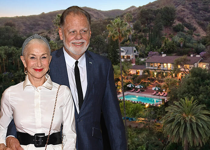 Helen Mirren and Taylor Hackford list storied Hollywood estate for $18.5M or $45K per month